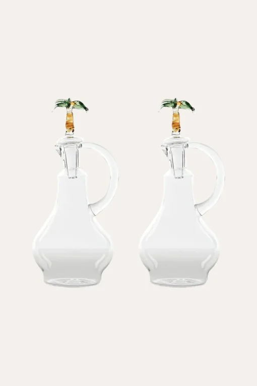 Cano Cristales Vinegar Cruet In Green Set Of 2