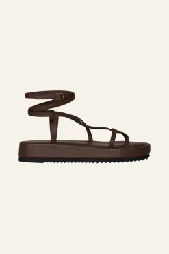 Cocobolo Sandals In Chocolate