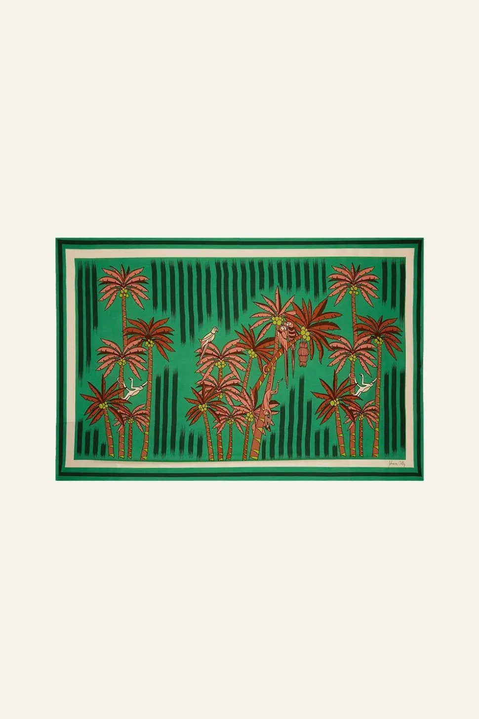 De Palmeras Maxi Shawl In Green