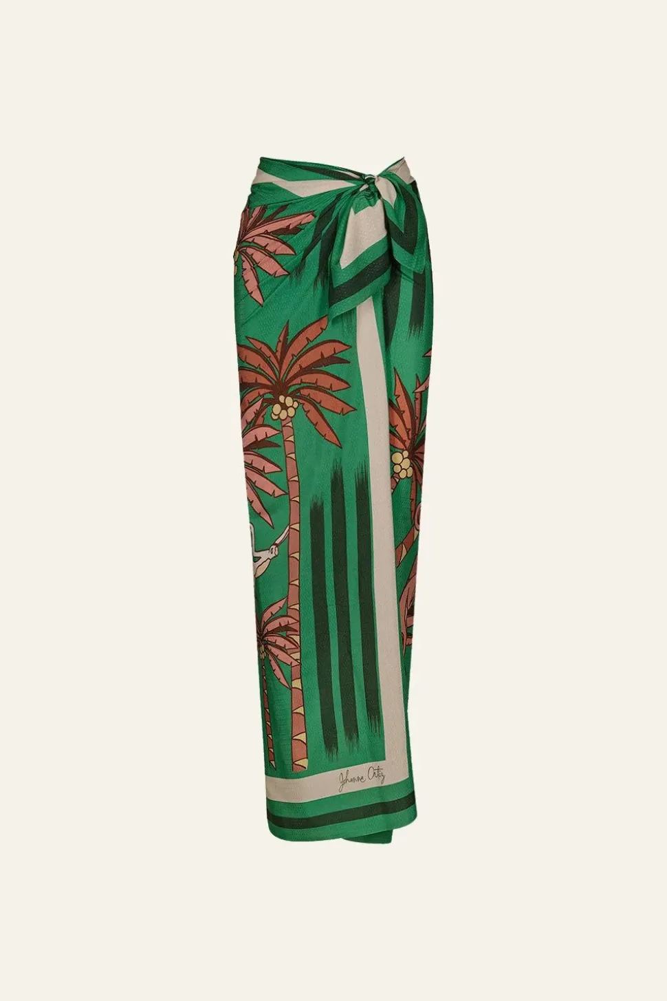 De Palmeras Maxi Shawl In Green