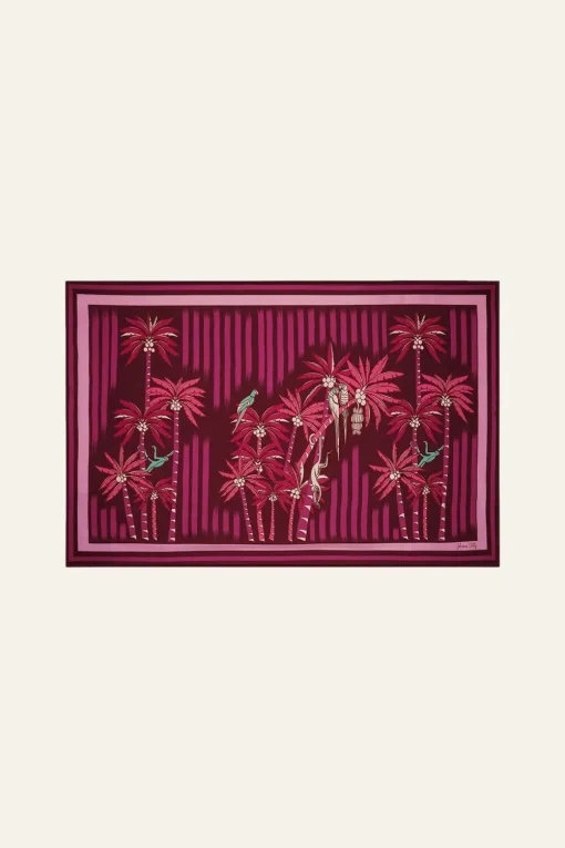 De Palmeras Maxi Shawl In Magenta