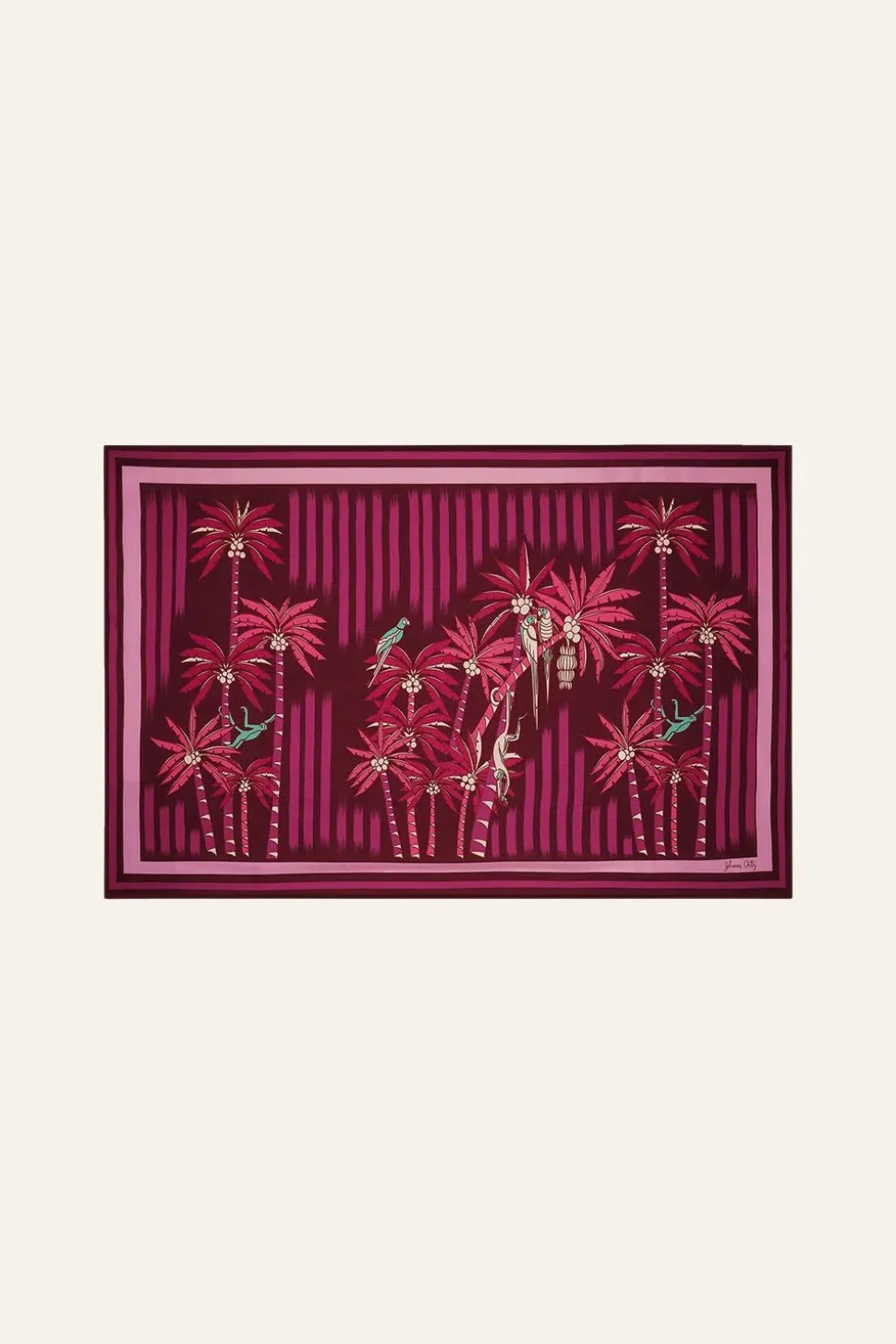 De Palmeras Maxi Shawl In Magenta