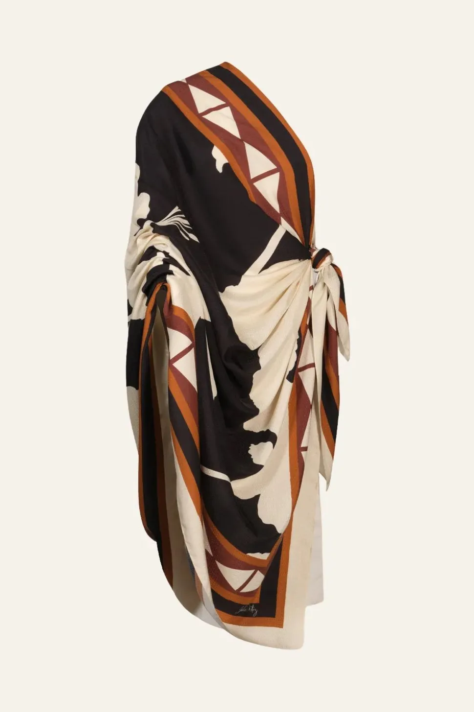 Elongo Florals Shawl In Black