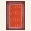 India Chintz Shawl In Red