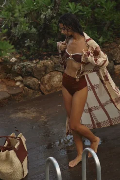 Intense Colorings Bikini Top In Terracota