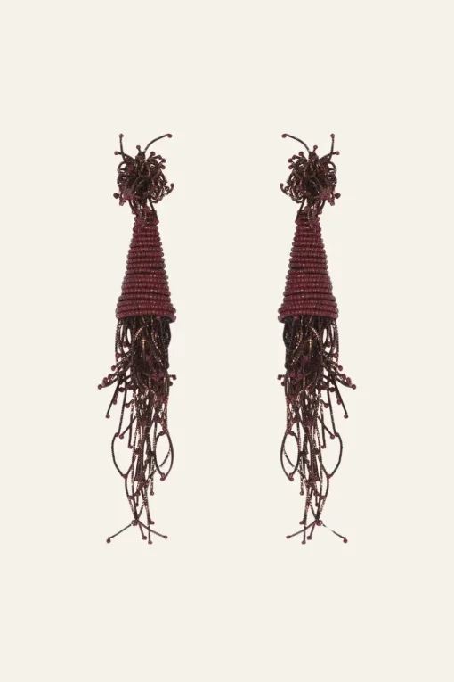 La Boheme Earrings In Dark Burgundy