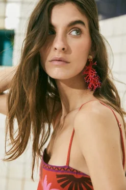 Leyendas Africanas Earrings In Red