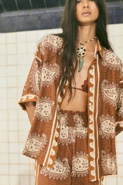 Paisley Situation Shirt In Brown