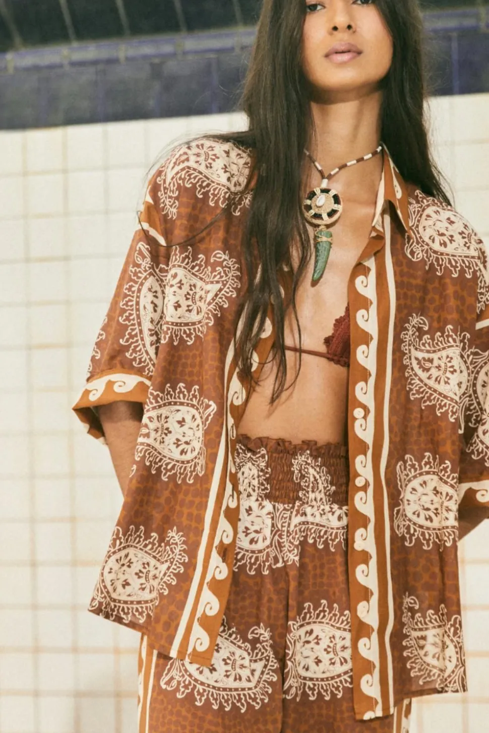 Paisley Situation Shirt In Brown