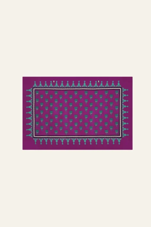 Palms Shawl In Purple