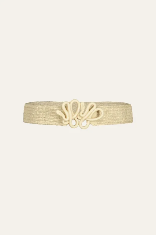 Rhythmic Ripple Belt In Ecru