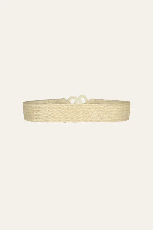 Rhythmic Ripple Belt In Ecru