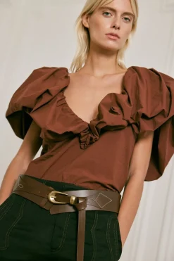 Rodeo Revelry Belt In Chocolate