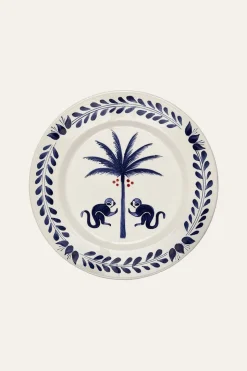 Saimiri Dessert Plate In Blue Set Of 2
