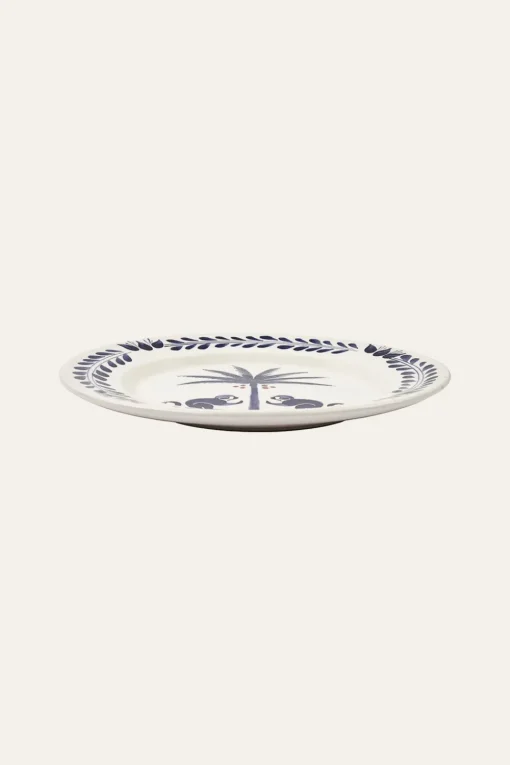 Saimiri Dessert Plate In Blue Set Of 2