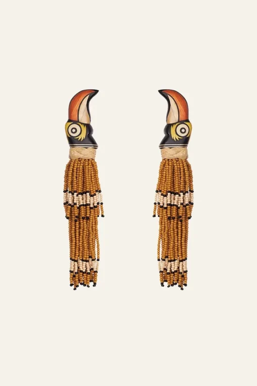 Sortilegio Earrings In Golden Sand