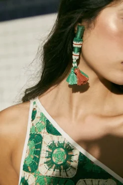 Swahili Earrings In Jade