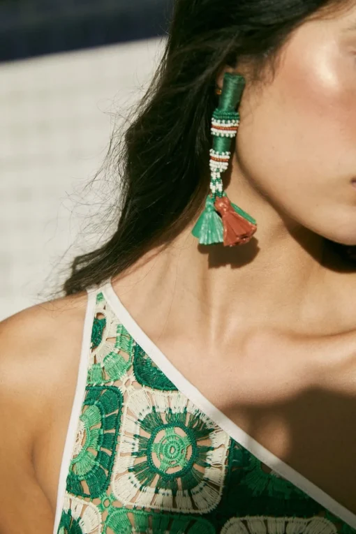 Swahili Earrings In Jade