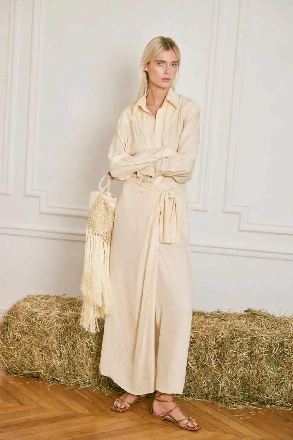 Sweet Palm Skirt In Ecru