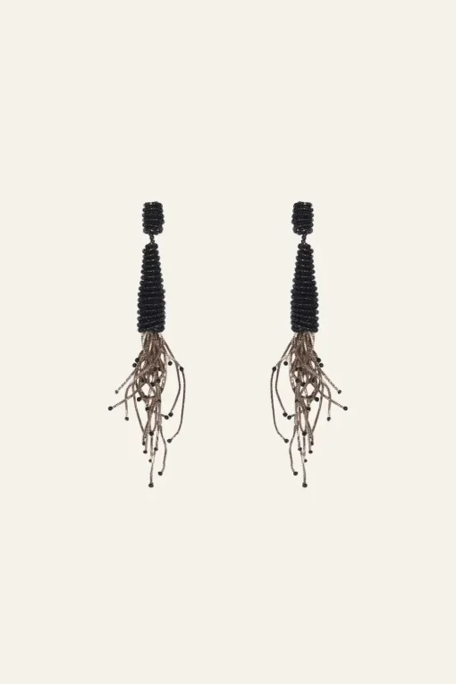 Vida Encantada Earrings In Black Gold